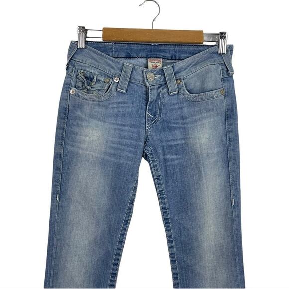 True Religion Straight Leg Light Wash Jeans 27 - Picture 2 of 14